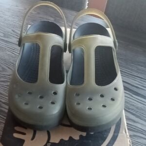 CROCS Black Mules & Clogs with Slingback Strap